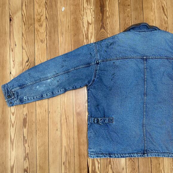 Vintage 90s Denim Sherpa Jacket - Men's XL - Picture 4 of 9